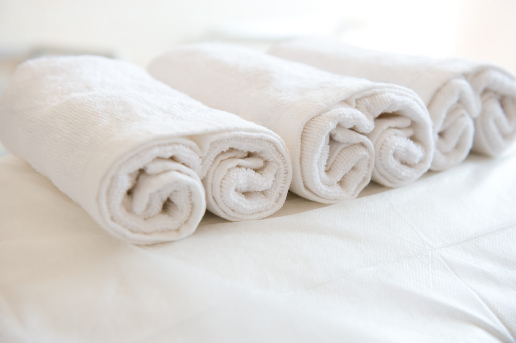 white towels